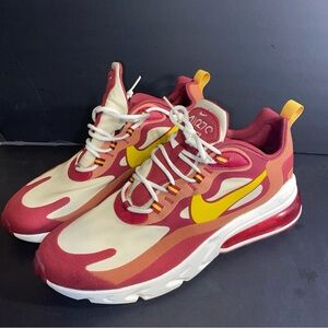Nike Air Max 270 React Noble Red Men’s AO4971-601 Running Sneakers Sz 10 -